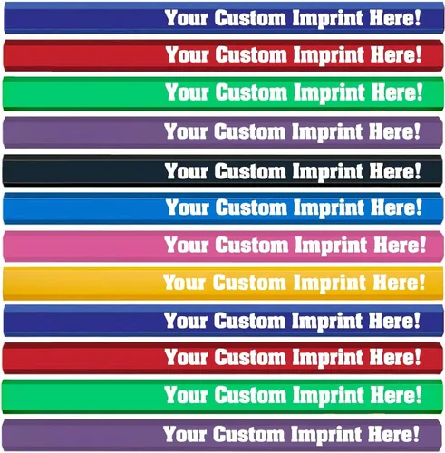 Miniatura 17 de Express Pencils Lápiz de carpintero personalizado azul brillante con tu nombre, logotipo o mensaje, paquete de 12 unidades, fabricado en Estados