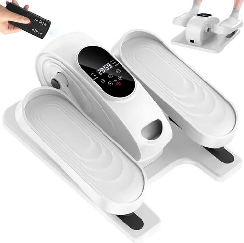 DamKee Máquina Elíptica de Ejercicio Bajo el Escritorio, Ejercitador Elíptico Eléctrico para Piernas Visto en la TV, 15 Velocidades de Ejercicio de