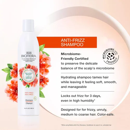 Miniatura 2 de Biotera Anti Frizz Smoothing Shampoo Smooths & Controls Frizzy, Unruly Hair Microbiome Friendly Vegan & Animal Test Free Paraben Free