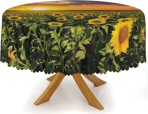 Miniatura 11 de Mantel redondo con temática de cebra, mantel lavable a prueba de derrames, lavable, reutilizable, para comedor, cocina, decoración del hogar, cena