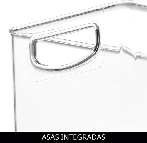 Miniatura 5 de iDesign - Recipiente de plástico apilable para despensa con asas para gabinetes o refrigerador, transparente, fabricado en EE. UU Para armarios