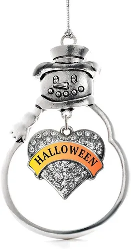 Miniatura 194 de Inspired Silver - Big Sis - Adorno de Navidad plateado - Adorno de árbol de Navidad con dije de corazón con circonita cúbica - Decoración colgante