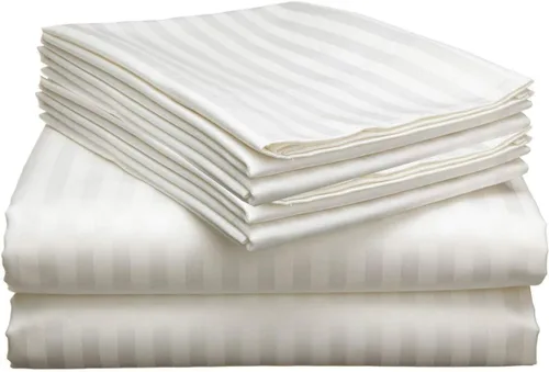 Miniatura 7 de Mattress-Homes Juego de sábanas tamaño Queen de 6 piezas, colección Hotel Luxury, 100% algodón egipcio, sábana bajera ajustable de 18 pulgadas