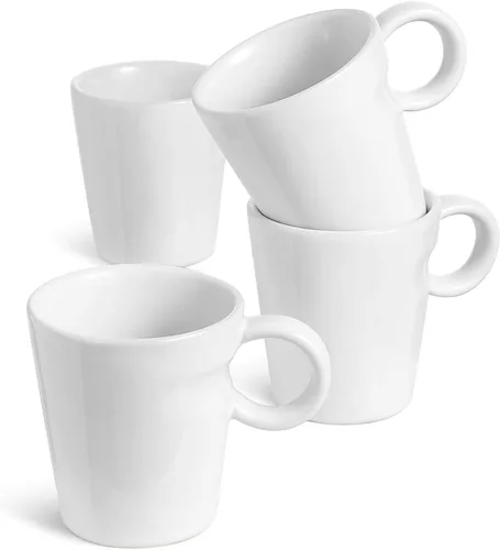 LE TAUCI Tazas de Espresso de 5 onzas, Tazas de Café Pequeñas Apilables de Cerámica, Diseñadas para Dobles Shots de Espresso, Lungo y Té, Perfectas