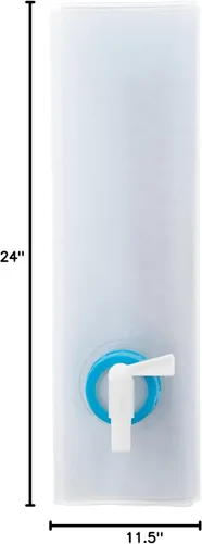 Miniatura 6 de ust Transportador de agua plegable enrollable de 10 litros con asas de madera y sin BPA, construcción transparente para beber, bañarse, acampar