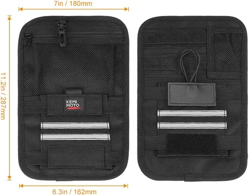 Miniatura 6 de KEMIMOTO Organizadores de alforjas universales para modelos de moto de turismo, para Street Glide Road Glide Road King, organizadores de bolsas