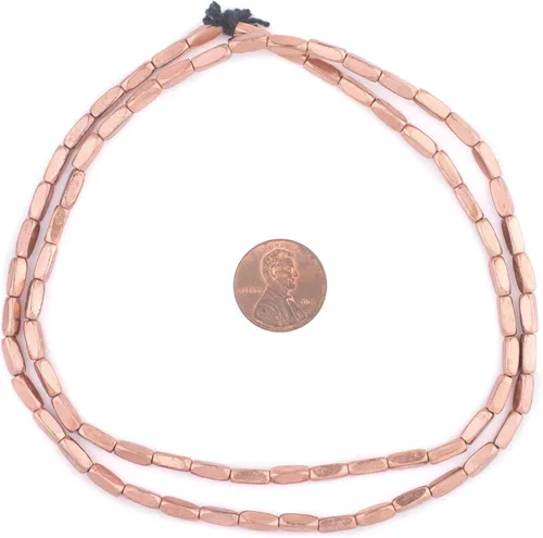 Miniatura 2 de The Bead Chest Cuentas rectangulares facetadas de cobre (0.315x0.118 in)