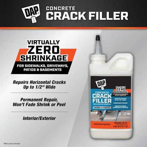 Miniatura 2 de DAP - Relleno para grietas de concreto, color gris, 1.62 lb (7079860500)