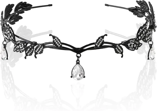 Miniatura 6 de Babeyond Mujeres, bodas, dama de honor, tiara, vidrio austríaco, banda con caja de regalo