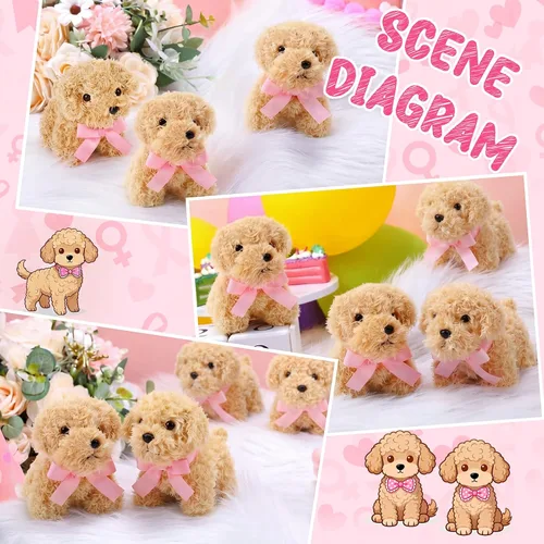 Miniatura 4 de Sosation 20 piezas de 4.72 pulgadas Mini cachorro de peluche adoptar un cachorro de perros pequeños empujadores pequeños regalos de fiesta