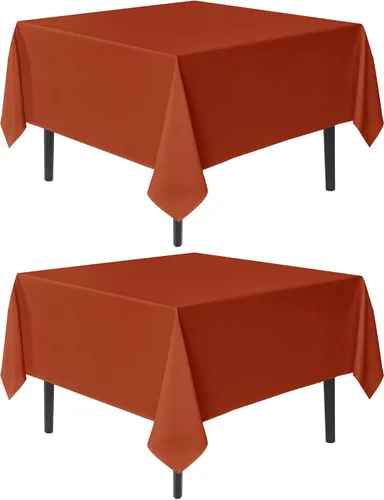 Miniatura 40 de Sancua Manteles cuadrados pequeños de 36x36 pulgadas - Mantel beige para mesas cuadradas o redondas, mantel de poliéster lavable para mesas