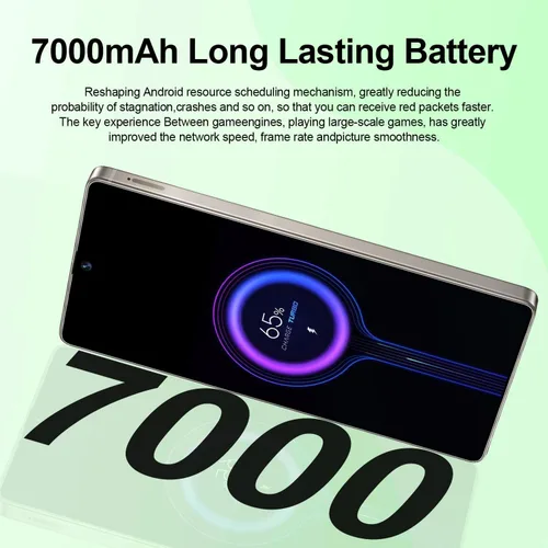 Miniatura 6 de WWT Teléfono I25 Ultra desbloqueado, Android 14 16+1TBGB, bolígrafo integrado, batería de teléfono celular 7000 mAh, pantalla HD de 6.99 pulgadas