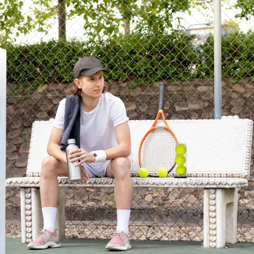Miniatura 4 de 3 piezas de soporte para pelotas de tenis, botella de almacenamiento multifunción portátil para pelotas de tenis, contenedor transparente con tapa