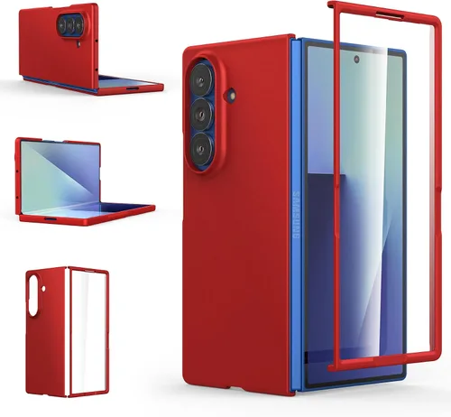 Miniatura 16 de Foluu Funda Slim Fit para Samsung Galaxy Z Fold 5, con protector de pantalla frontal integrado, cubierta protectora de PC mate ultradelgada