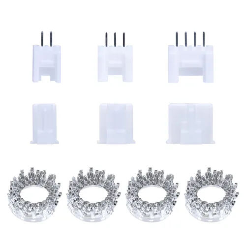 Miniatura 116 de CQRobot JST EL 4.5 mm de paso 2 pines conector electrónico IC macho, enchufes hembra carcasa y kit de terminales de crimpado en T macho/hembra. 50