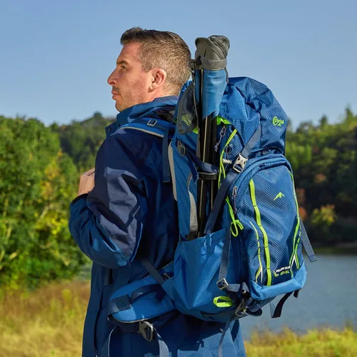 Miniatura 2 de Portal - Taburete de camping plegable portátil, trípode plegable con asiento para senderismo, caza, caminata, pesca, viajes al aire libre con Azul