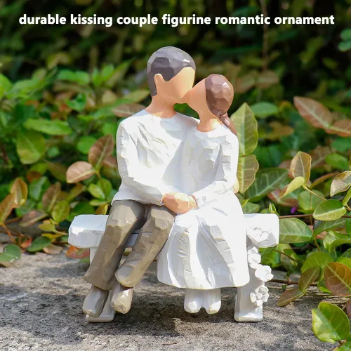 Miniatura 8 de jinhuoba Figuras románticas para parejas, escultura pintada a mano, el mejor regalo de San Valentín, matrimonio, aniversario, boda, compromiso