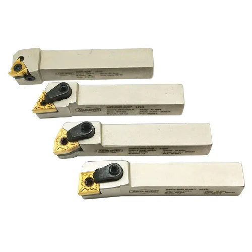 Miniatura 6 de Torno CNC de 5/8 pulgadas portaherramientas de torneado indexable con niquelado, juego de brocas de torno de metal resistente CNC con insertos