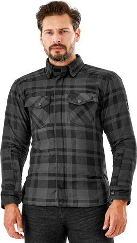 Miniatura 2 de SHIMA RENEGADE MEN 2 Camisa de motocicleta para hombre – Chaqueta de franela de motociclista a cuadros blindados con fibra QL – Aramida y capa