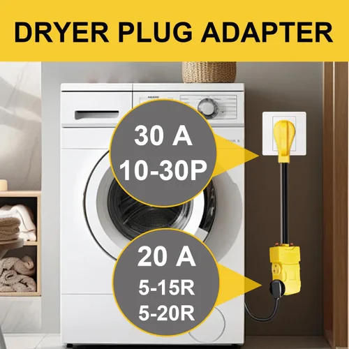 Miniatura 8 de [240 V a 120 V] Suplevel Adaptador de 30 amperios a 20 amperios de 110 V, adaptador NEMA 10-30P a 4X 5-15R/5-20R Adaptador de Distribución