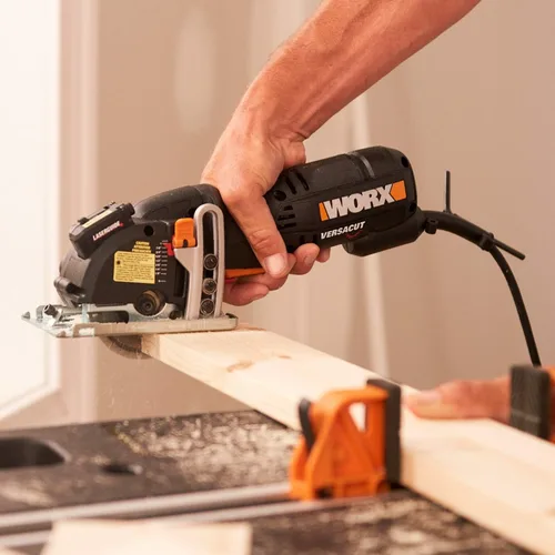 Miniatura 8 de Worx WX420L 3 Amp Versacut Sierra circular compacta eléctrica de 3-3/8 pulgadas con tecnología de guía láser