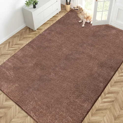 Miniatura 66 de PURRUGS Alfombra de área de fácil cuidado de 4 x 6 pies, antideslizante, lavable a máquina, tapete para puerta de perro, resistente a las manchas