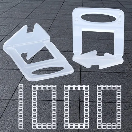 Miniatura 8 de Clips de sistema de nivelación de azulejos, espaciadores, clips niveladores de azulejos, espaciadores niveladores de azulejos, 1000 piezas de 1/8