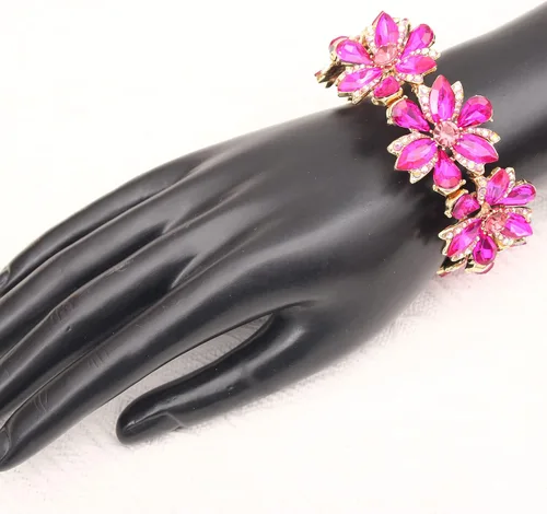 Miniatura 2 de Pulsera elástica de cristal con forma de marquesa, elegante, con forma de lágrima, joyería para novia