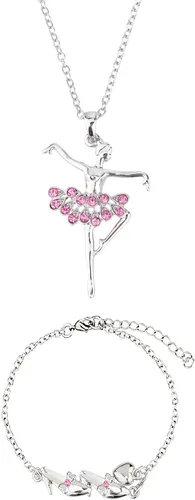 Miniatura 25 de RR ROUND RICH DESIGN - Joyero musical para niñas con cajón y juego de joyas con tema de bailarina, melodía de “El lago de los cisnes”, color rosado