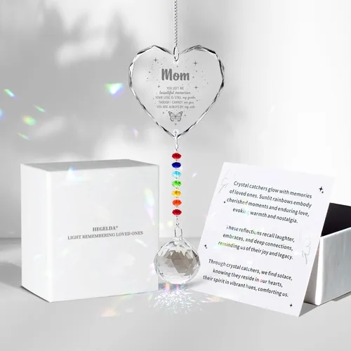 Miniatura 11 de Regalos conmemorativos para la pérdida de papá, atrapasoles de cristal en la memoria, regalos de condolencia por pérdida de papá y padre, regalos