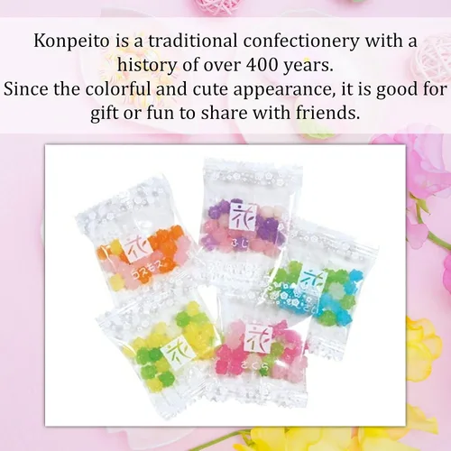 Miniatura 4 de MARUTA Candy Konpeito, Hanatsume, caramelo de azúcar japonés, 0.2oz 50count