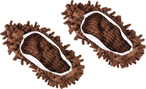 M METERXITY 3 pares de fundas de limpieza lavables para zapatos, polvo de limpieza de pisos, pantuflas de felpilla para trapeador, aplicables a la