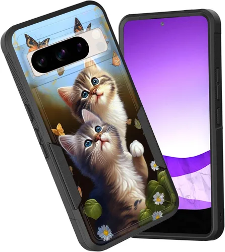 Miniatura 92 de Funda para Pixel 6A, funda híbrida de doble capa resistente a prueba de golpes de policarbonato duro de silicona suave TPU para Google Pixel 6A