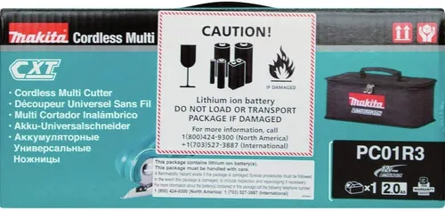 Miniatura 9 de Makita PC01R3 Kit de multicortador inalámbrico de iones de litio CXT® de 12V max (2.0Ah)