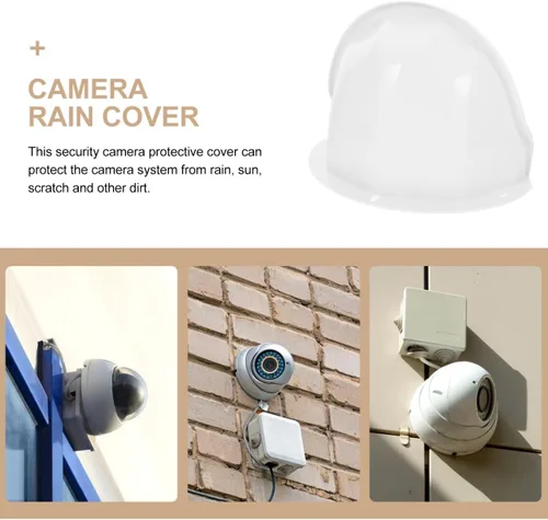 Miniatura 7 de HOMSFOU Protector de cubierta de cámara resistente a la intemperie para exteriores, 2 piezas