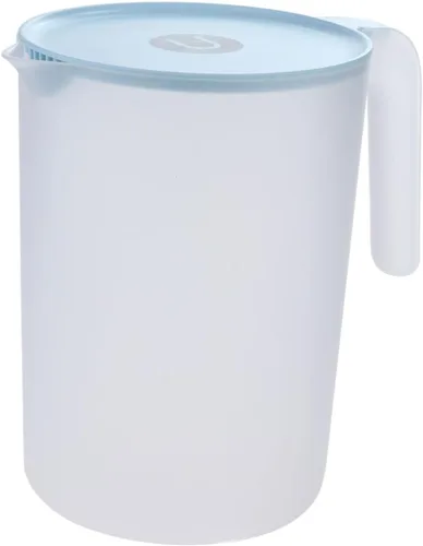 Miniatura 10 de Mikinona Jarra de agua de plástico Jarra de bebida Lidspot Apertura grande para fácil recarga azul