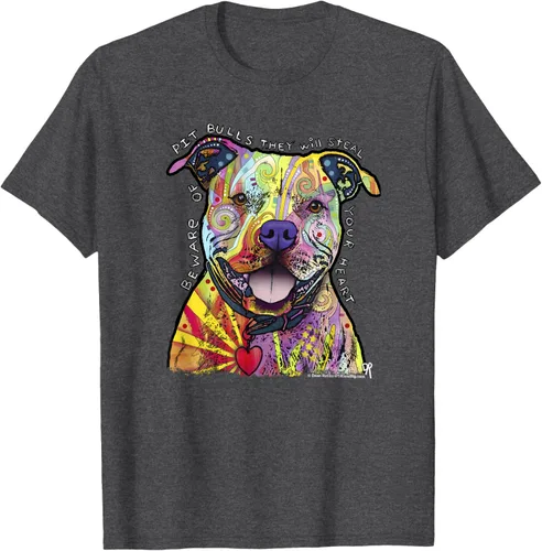 Miniatura 33 de Beware Of Pit Bulls, Dean Russo Pitbull Original - Camiseta para amantes de los perros, Negro