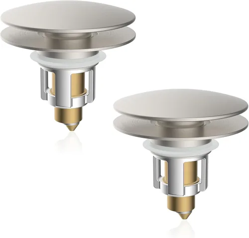 Miniatura 13 de iFealClear Tapón Universal para Lavabo de Baño, Colador de Drenaje Emergente de Metal con Cesta Recoge Pelo, Compatible con 1.1"-2.36" de Lavabo EE.