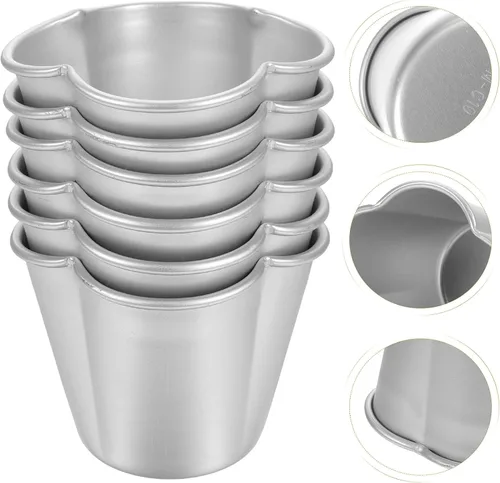 Miniatura 3 de Luxshiny Juego de 6 moldes de silicona antiadherentes de 2.67 pulgadas para hornear, moldes multiusos para hornear para el hogar, cocina, postre