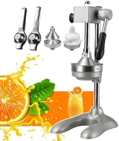 Exprimidor manual de cítricos, extractor de jugo de prensa manual para limón, granada, naranja, procesador de alimentos con placa de filtro y mango