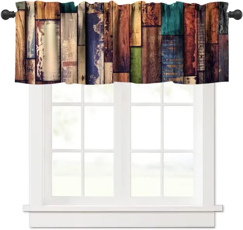 Miniatura 12 de Cenefa de piel de vaca blanca y negra, con estampado de animales de granja occidental, cortina corta opaca para ventana de granja, cocina