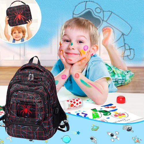 Miniatura 6 de FunnyGifts Mochilas escolares para niños para escuela primaria jardín de infantes preescolar mochila para niños 4 5 6 7 8 9 10 11 12