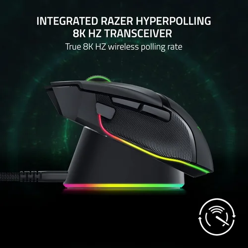 Miniatura 6 de Razer Mouse Dock Pro con Puck de Carga Inalámbrica: Carga Inalámbrica Magnética - Transceptor HyperPolling 4K Hz Integrado - Base Antideslizante