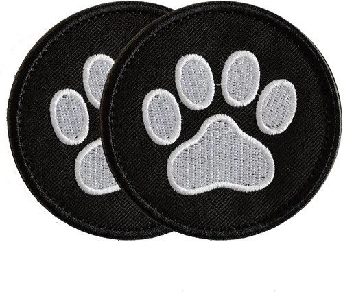 Miniatura 7 de 2 piezas de parches de perro en entrenamiento con respaldo de gancho para chalecos y arneses de animales de servicio