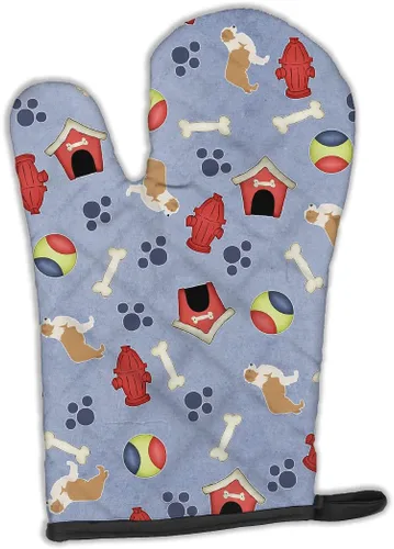 Miniatura 50 de Caroline's Treasures BB4872OVMT - Guante de horno de Navidad Affenpinscher resistente al calor, grueso para sartenes calientes y horno, manopla