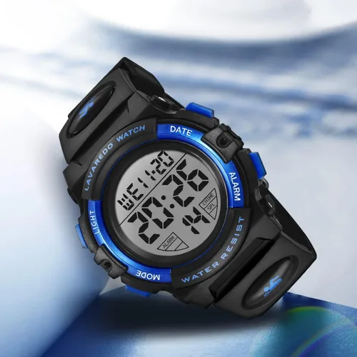 Miniatura 8 de Reloj analógico para niños, reloj para niños de 6 a 15 años, reloj digital para deportes al aire libre, multifuncional con cronógrafo LED 50 M