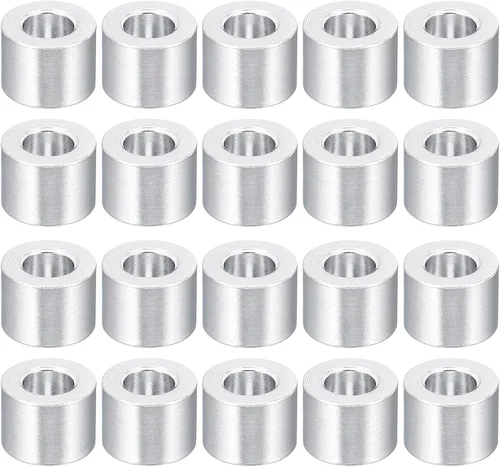 Miniatura 6 de PATIKIL Espaciador de aluminio M4, paquete de 20 unidades de 0.165 in de diámetro interior x 0.315 in de diámetro exterior x 0.157 in de largo