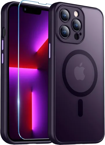 Miniatura 21 de Red2Fire Funda magnética para iPhone 13 Pro Max, protección completa mejorada de la cámara, compatible con MagSafe, funda protectora translúcida