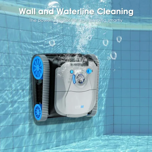 Miniatura 2 de NIXBOT QP5 - Limpiador robótico de piscina, aspiradora inalámbrica para piscinas enterradas, sistema de turbina de doble motor, aspiradora robótica