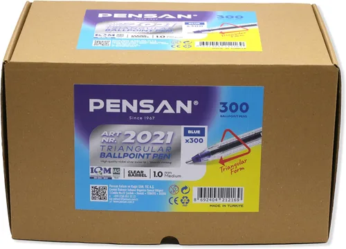 Miniatura 20 de PENSAN - Paquete de 250 bolígrafos de bola, (125 negros y 125 azules) - Bolígrafos de 1.0 mm de punta media, agarre ergonómico triangular, escritura